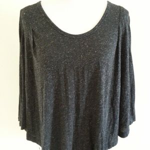 We The Free black 3/4 sleeve top - womens medium